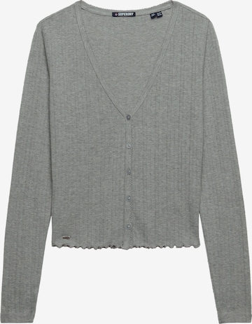 Cardigan 'Athletic Essential' Superdry & Co en gris : devant