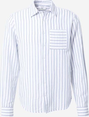 DAN FOX APPAREL Regular fit Button Up Shirt 'Janosch' in Blue: front