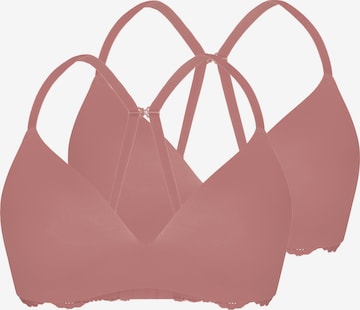sassa T-shirt Bra 'CLASSIC LACE' in Pink: front