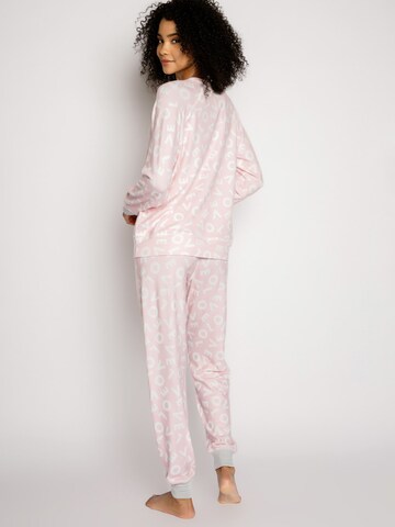 PJ Salvage Pyjamahose 'Live Life ' in Pink