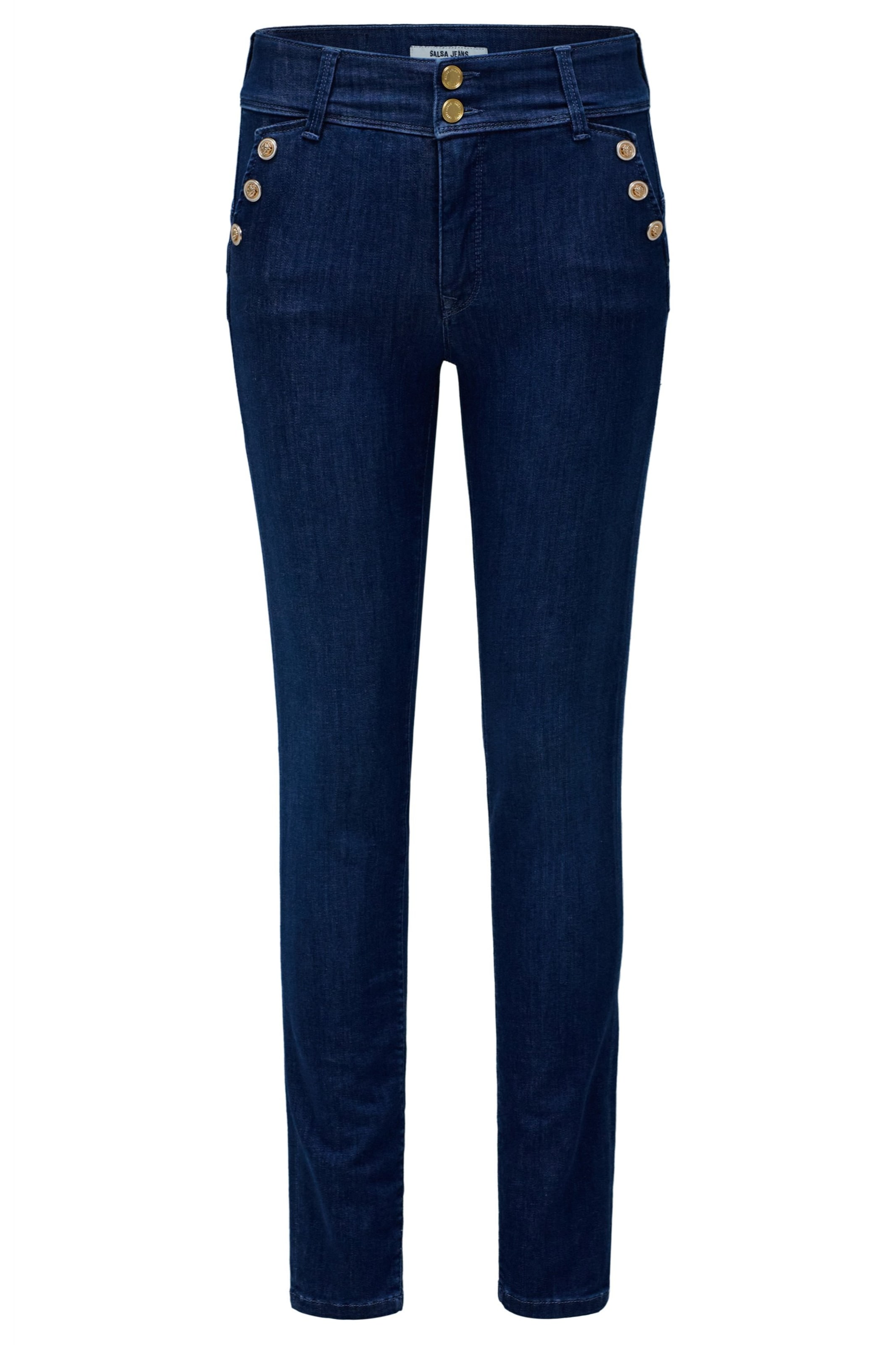 Salsa Jeans Slimfit Chino in Blauw: voorkant