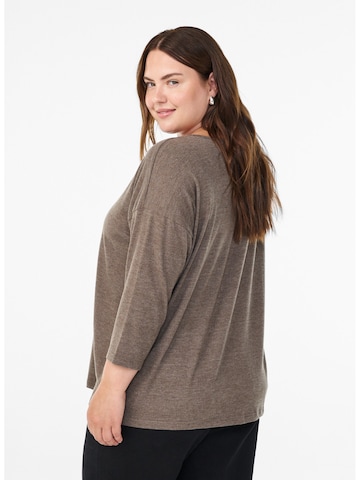 Zizzi - Camiseta 'Flrosey' en marrón