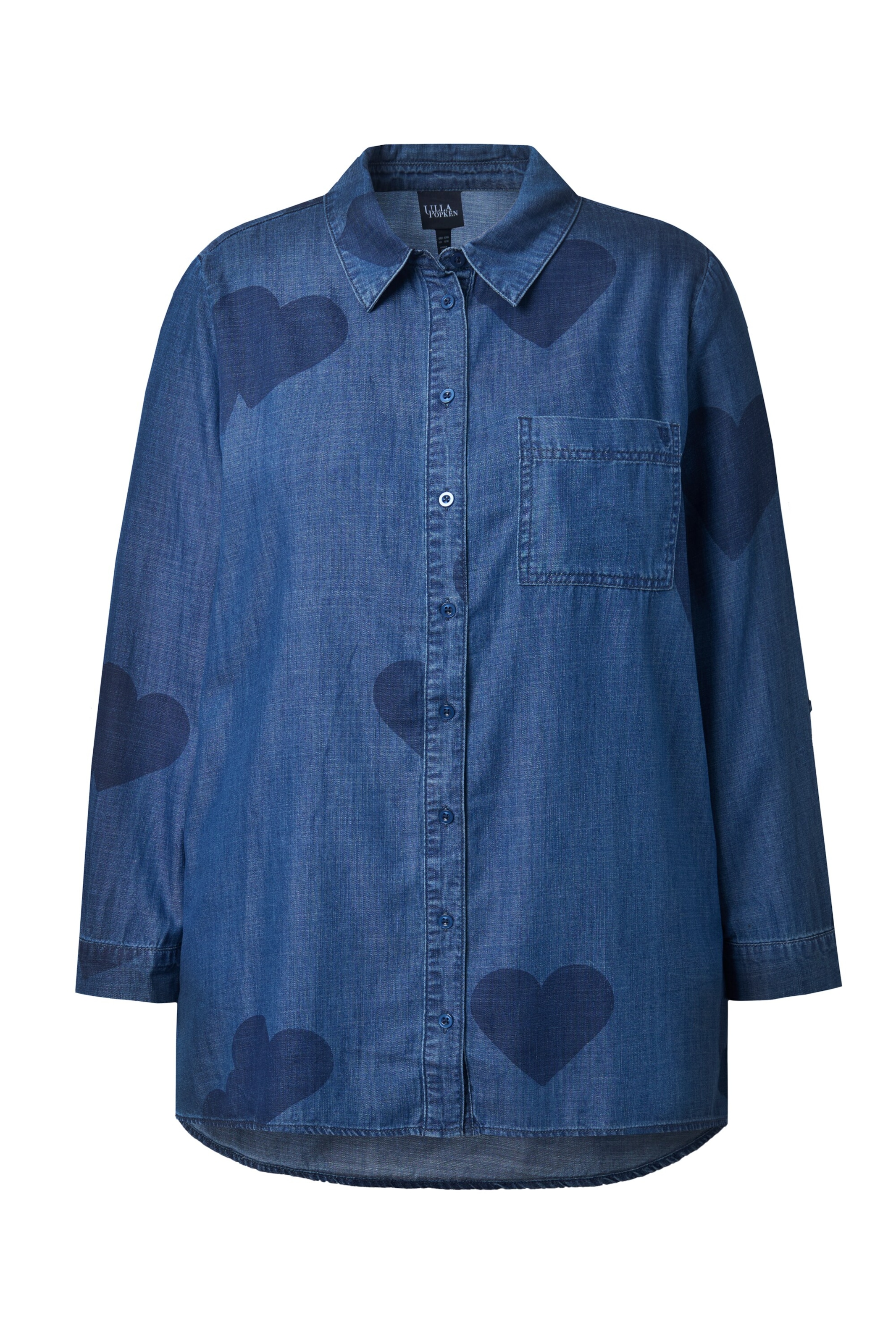 Ulla Popken Bluse in Blau: Vorderseite