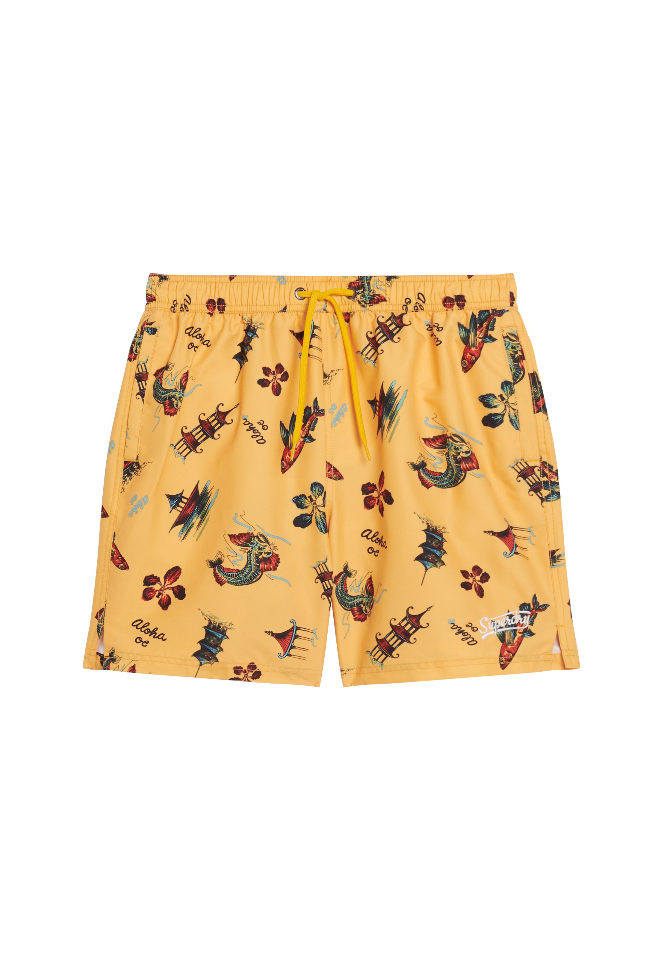 Shorts de bain '17"' Superdry en jaune : devant