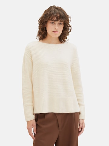 TOM TAILOR Sweater in Beige: front