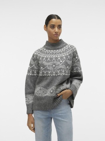 VERO MODA Sweater 'KENDRA' in Grey: front