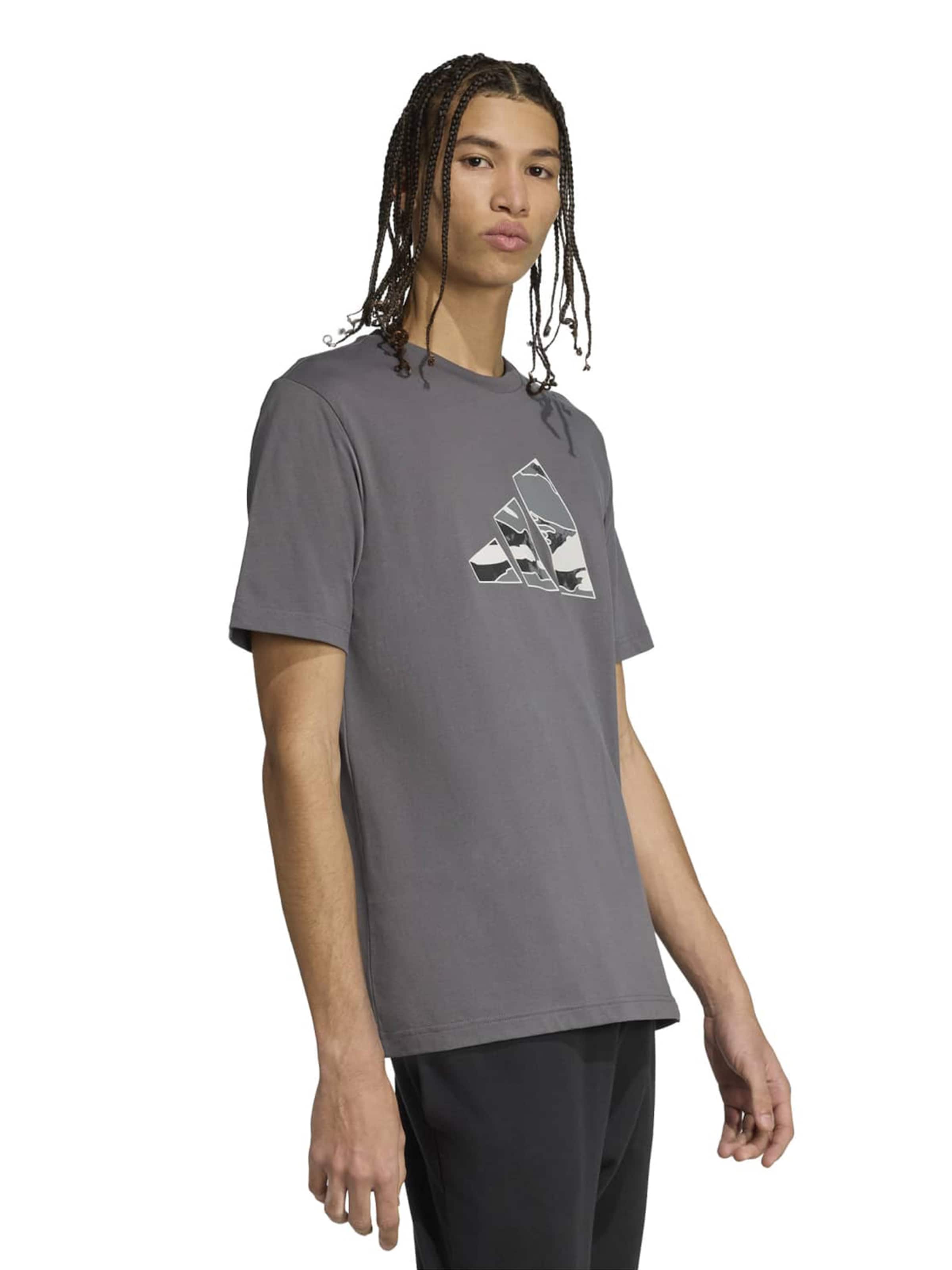 ADIDAS SPORTSWEARTehnička sportska majica 'CAMO' - siva boja