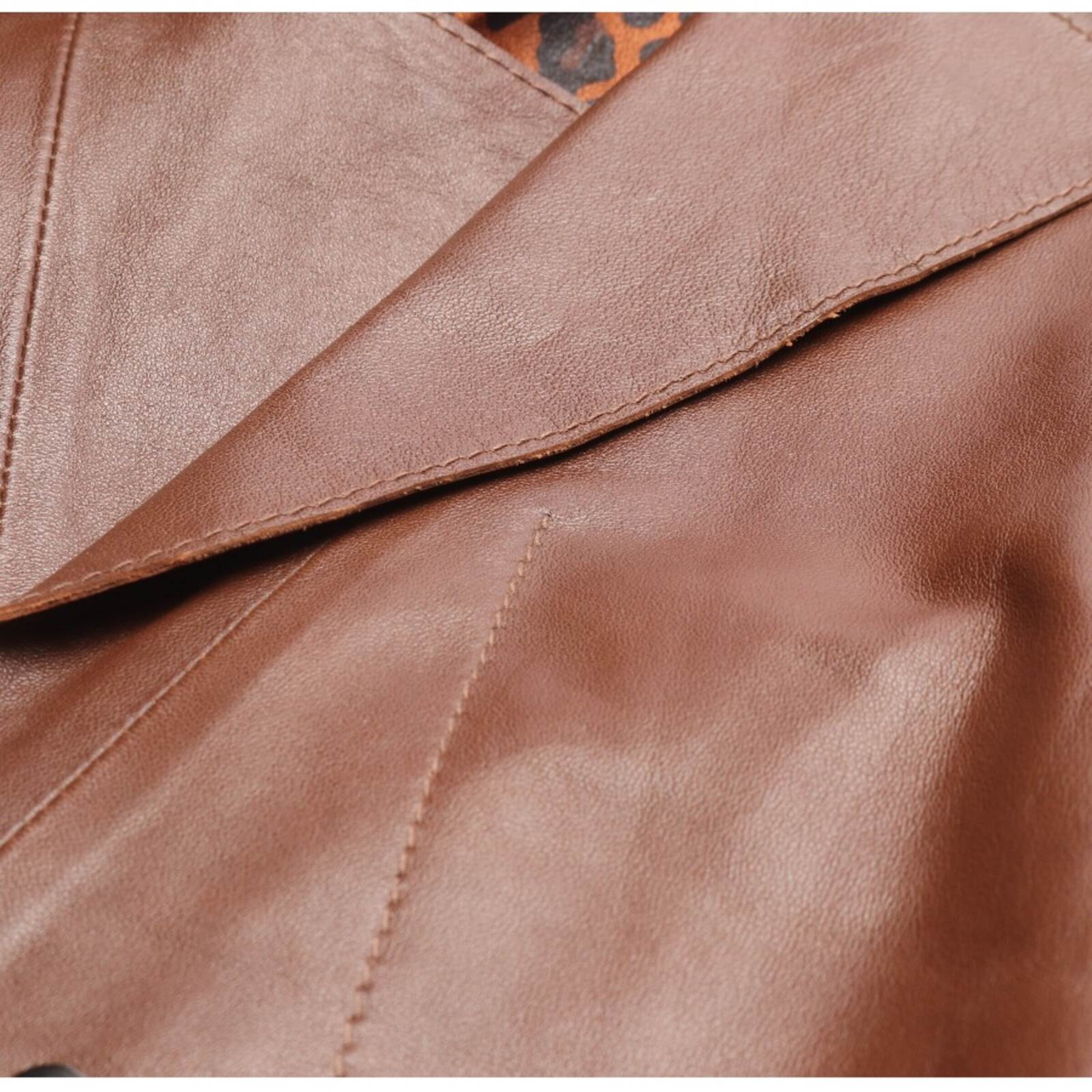 Marc Cain Lederjacke / Ledermantel L in Braun