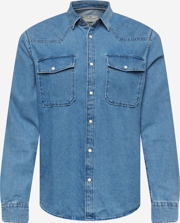 Coupe regular Chemise TOM TAILOR en bleu : devant