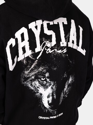 Crystal Paris Sweatshirt 'Nightwolf' in Zwart
