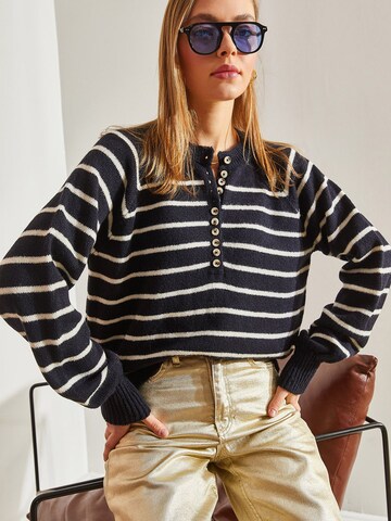 Bianco Lucci Sweater in Blue: front