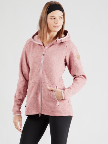 ICEPEAK Functionele fleece jas 'MILLRY' in Roze: voorkant