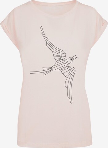 Merchcode T-Shirt 'Yellow Submarine - Bird 2' in Pink: predná strana