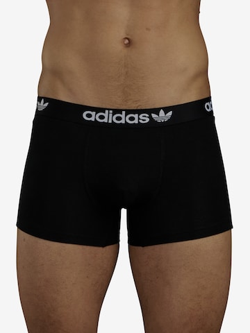 ADIDAS ORIGINALS Boxer shorts ' Comfort Flex Cotton 3 Stripes ' in Black: front