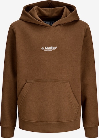 Jack & Jones JuniorSweater majica 'JJESoho' - smeđa boja: prednji dio