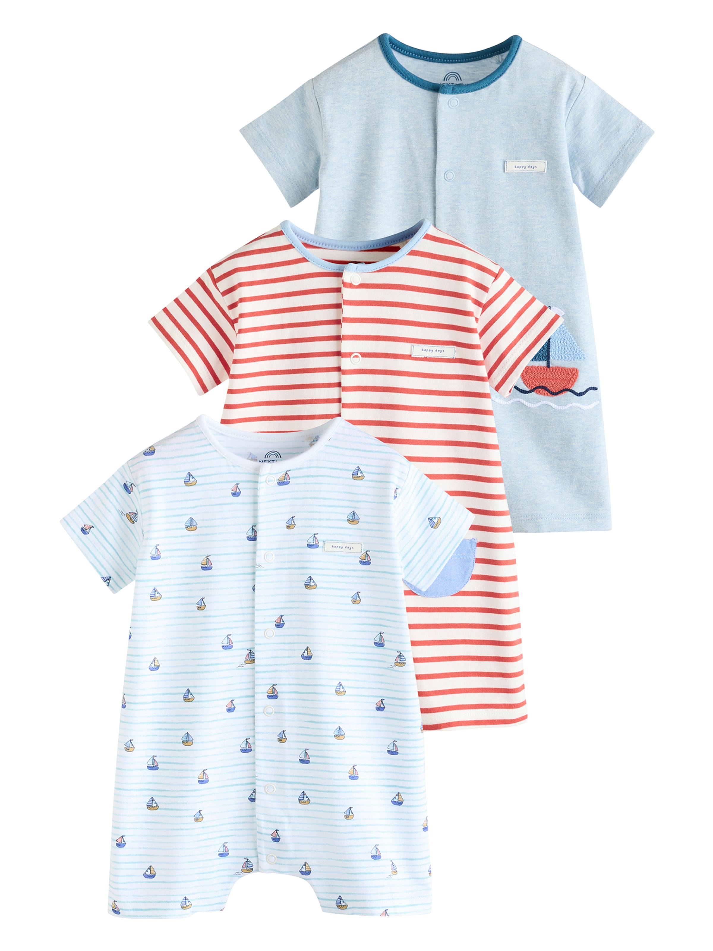 Next Ползунки/боди в Синий: спереди