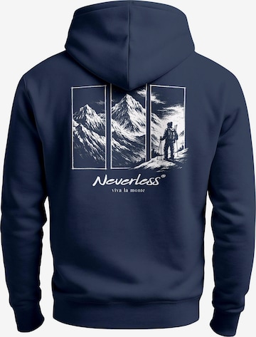 Neverless Sweatshirt 'viva la monte' in Blue: front