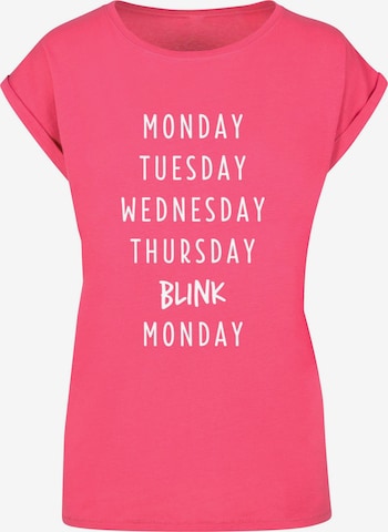 Mister Tee Shirt 'Blink Extended' in Roze: voorkant