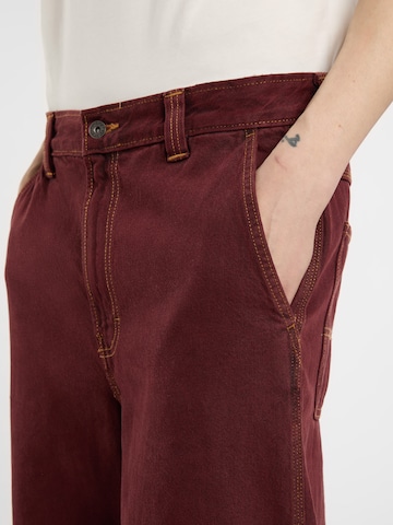 DICKIES Luźne Jeansy 'Madison' w kolorze czerwony