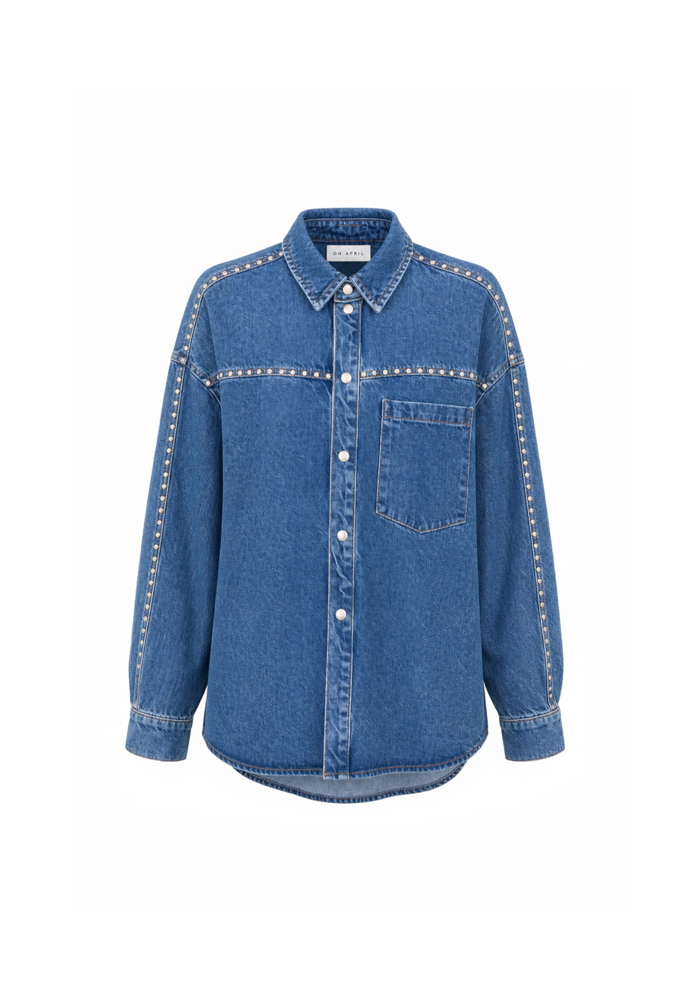 OH APRIL Blouse 'Vivian' in L in Blue denim, Item view