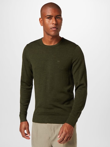 Calvin Klein Sweater in Green: front