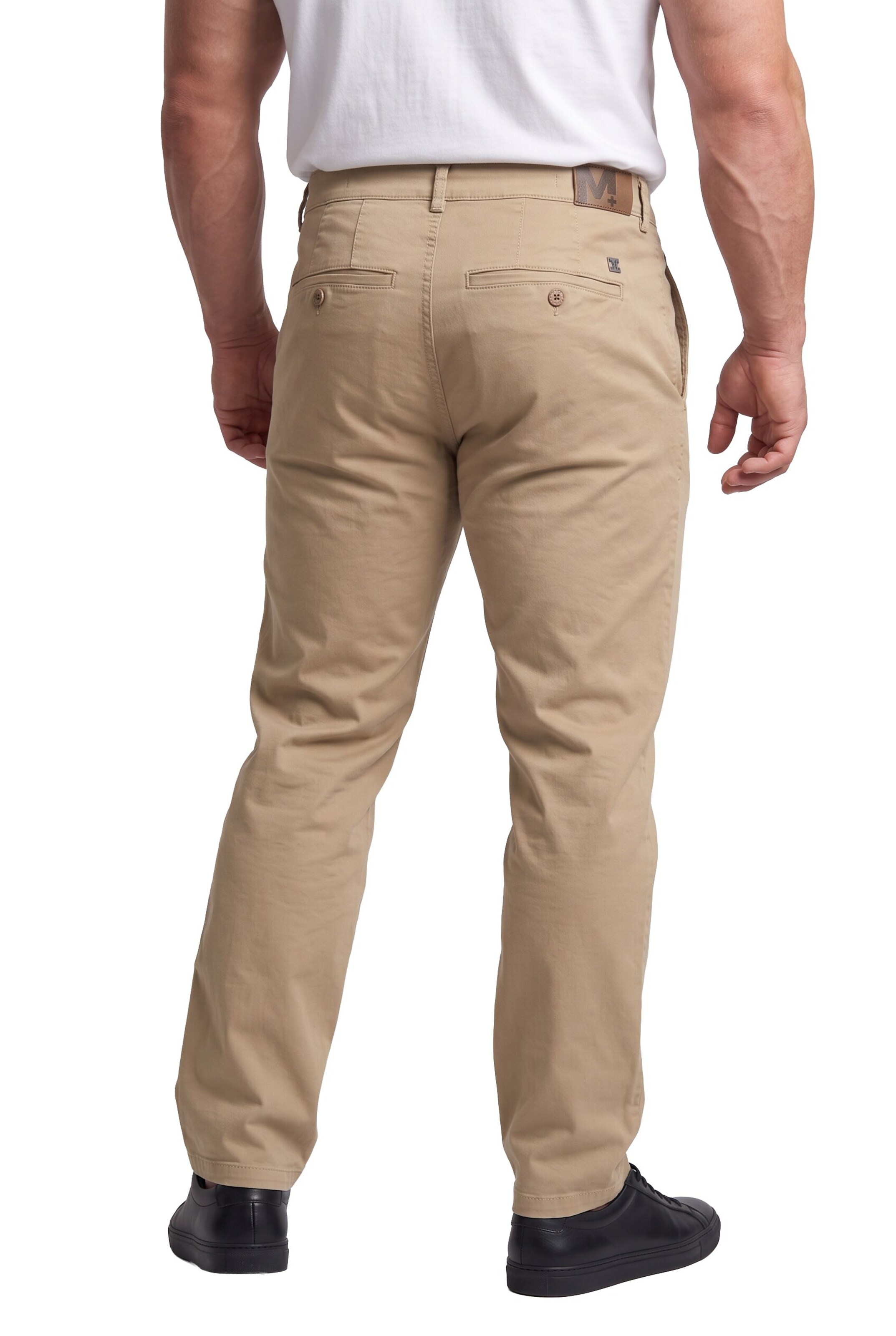 Men Plus Regular Pants in Beige