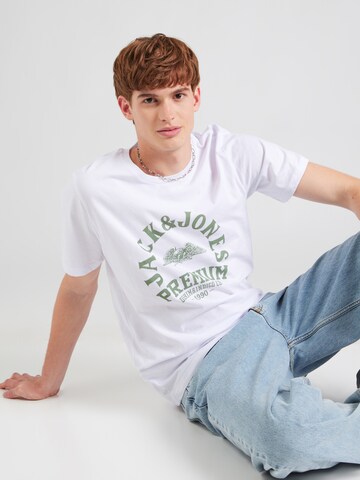 Jack & Jones Premium Μπλουζάκι 'JPRBLUROBAR' σε λευκό: μπροστά