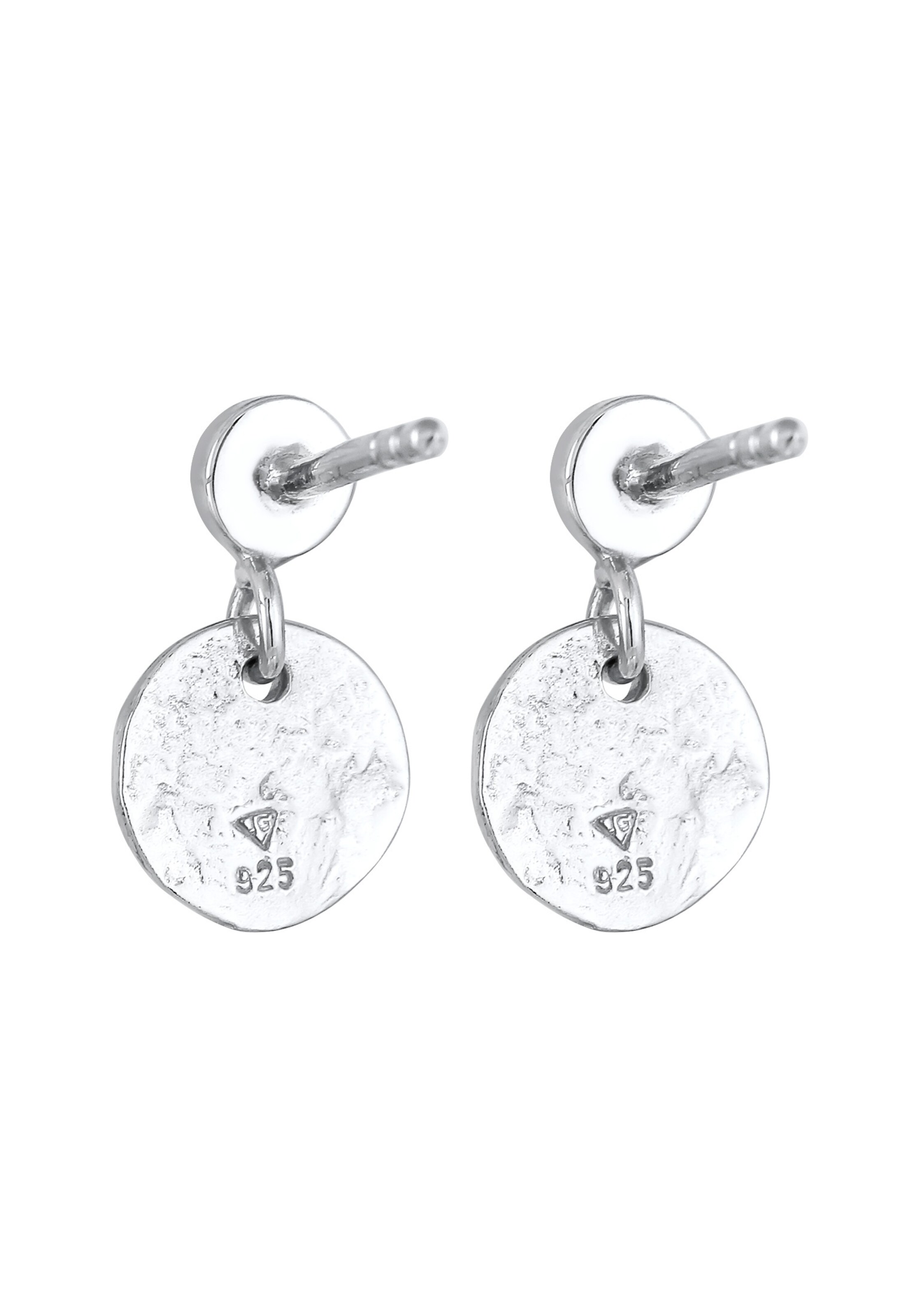 Boucles d'oreilles 'Organic Plättchen' ELLI PREMIUM en argent