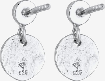 ELLI PREMIUM Earrings 'Organic Plättchen' in Silver