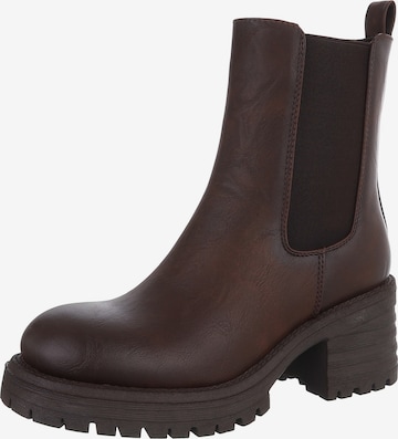 Ital-Design Ankle Boots in Brown: front