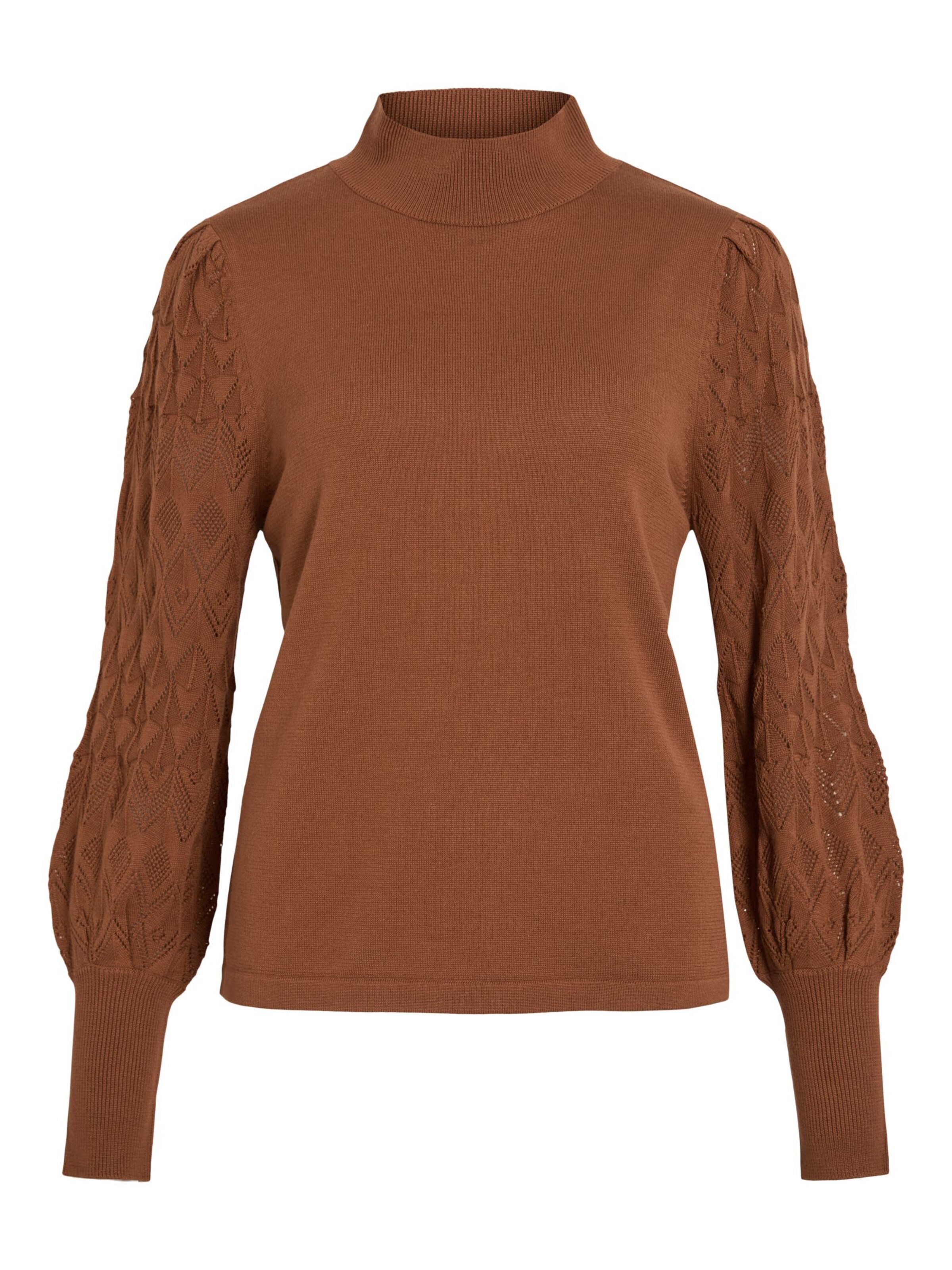 VILA Sweater 'VIAila' in Brown: front