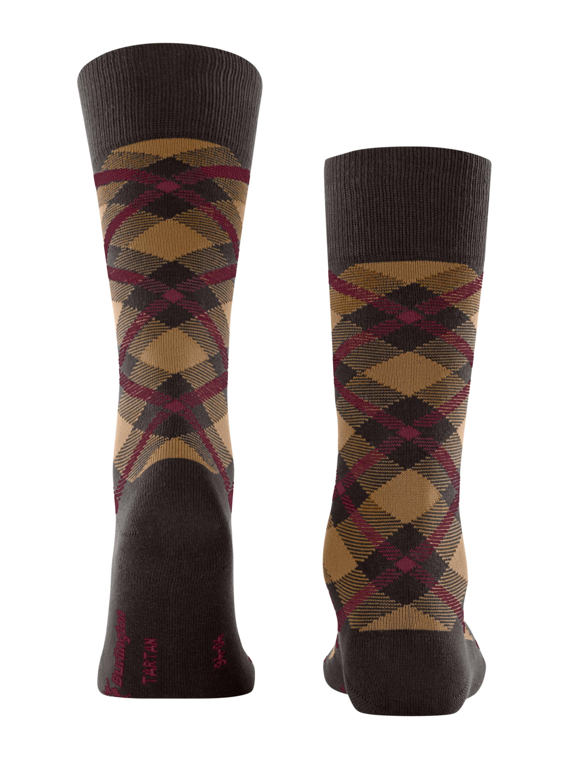 BURLINGTON Socks 'Tartan' in Brown