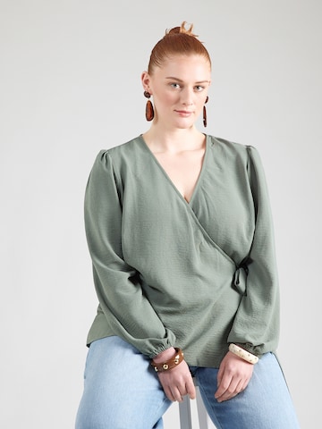 Vero Moda Curve Блузка 'VMCALVA' в Зеленый: спереди