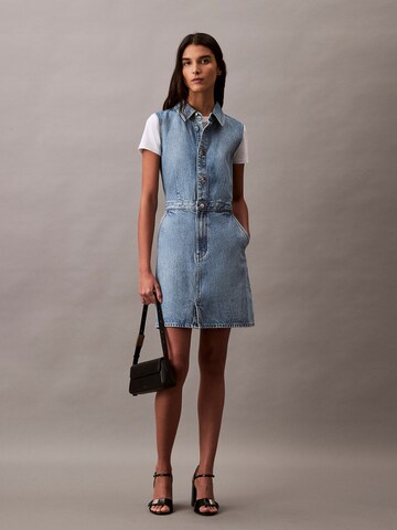 Calvin Klein Jeans Shirt dress in Blue: front