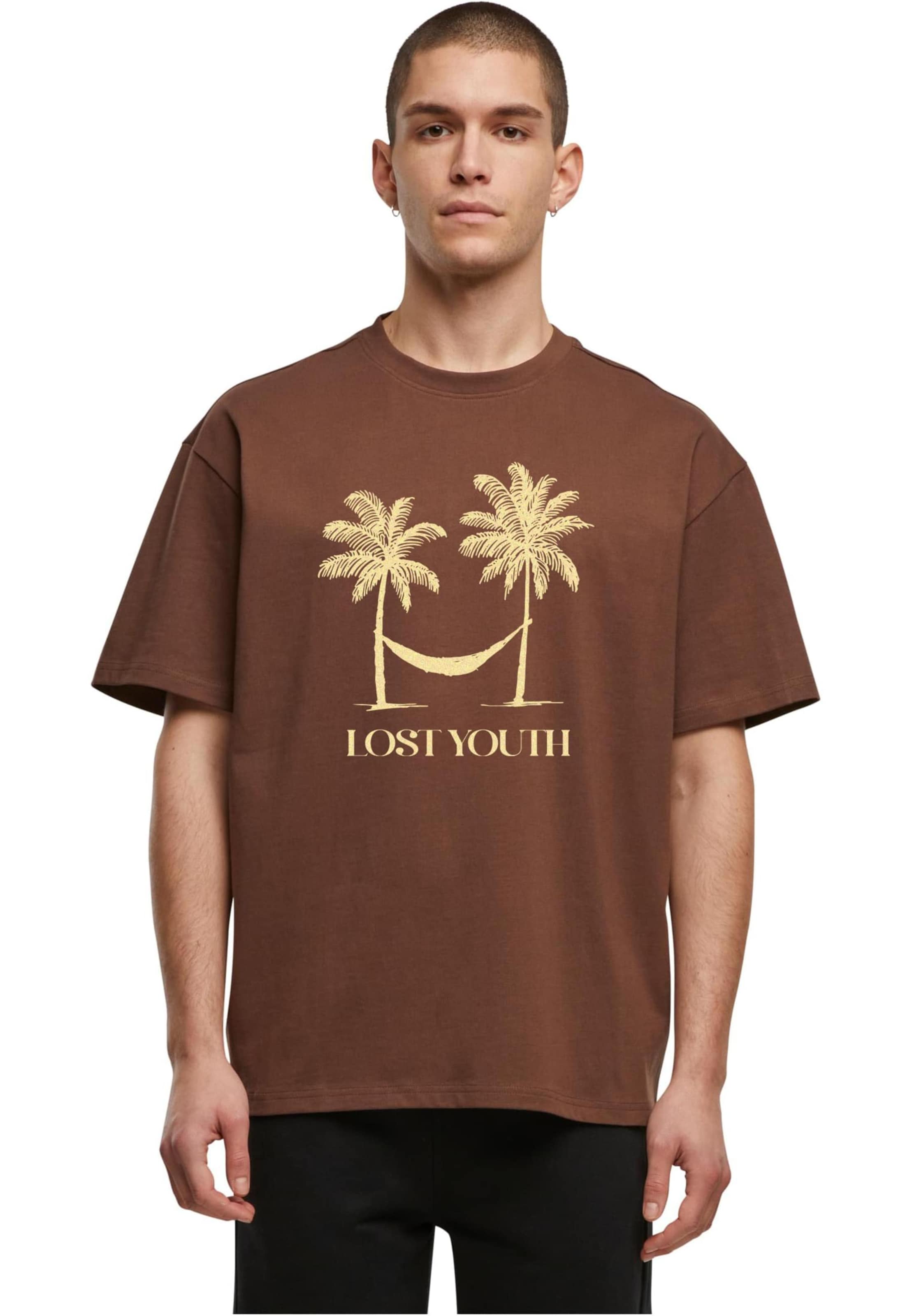 T-Shirt 'Right Direction' Lost Youth en marron : devant