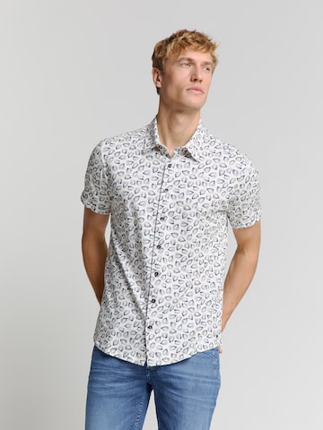 No Excess Regular fit Overhemd in Beige: voorkant