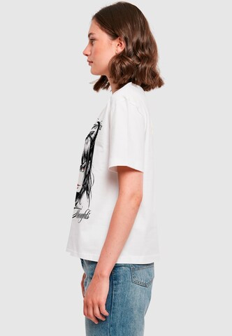 T-shirt 'Devil Thoughts' Miss Tee en blanc
