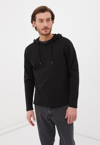 Finn Flare Sweatshirt 'Basic' in Zwart: voorkant