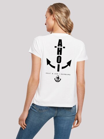 T-shirt 'Ahoi Anker Knut & Jan Hamburg' F4NT4STIC en blanc