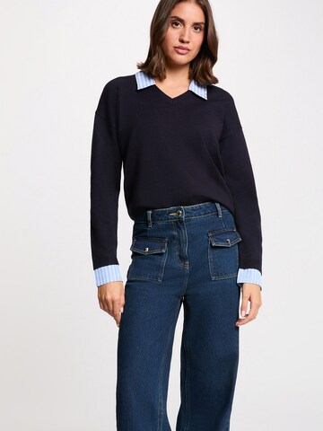 Morgan Pulóver - kék: elől