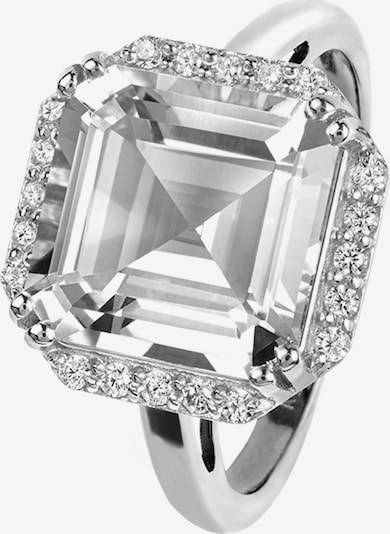 Jacques Lemans Ring in silber / weiß, Produktansicht