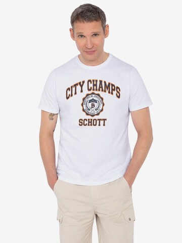 Schott NYC Shirt in Weiß: predná strana