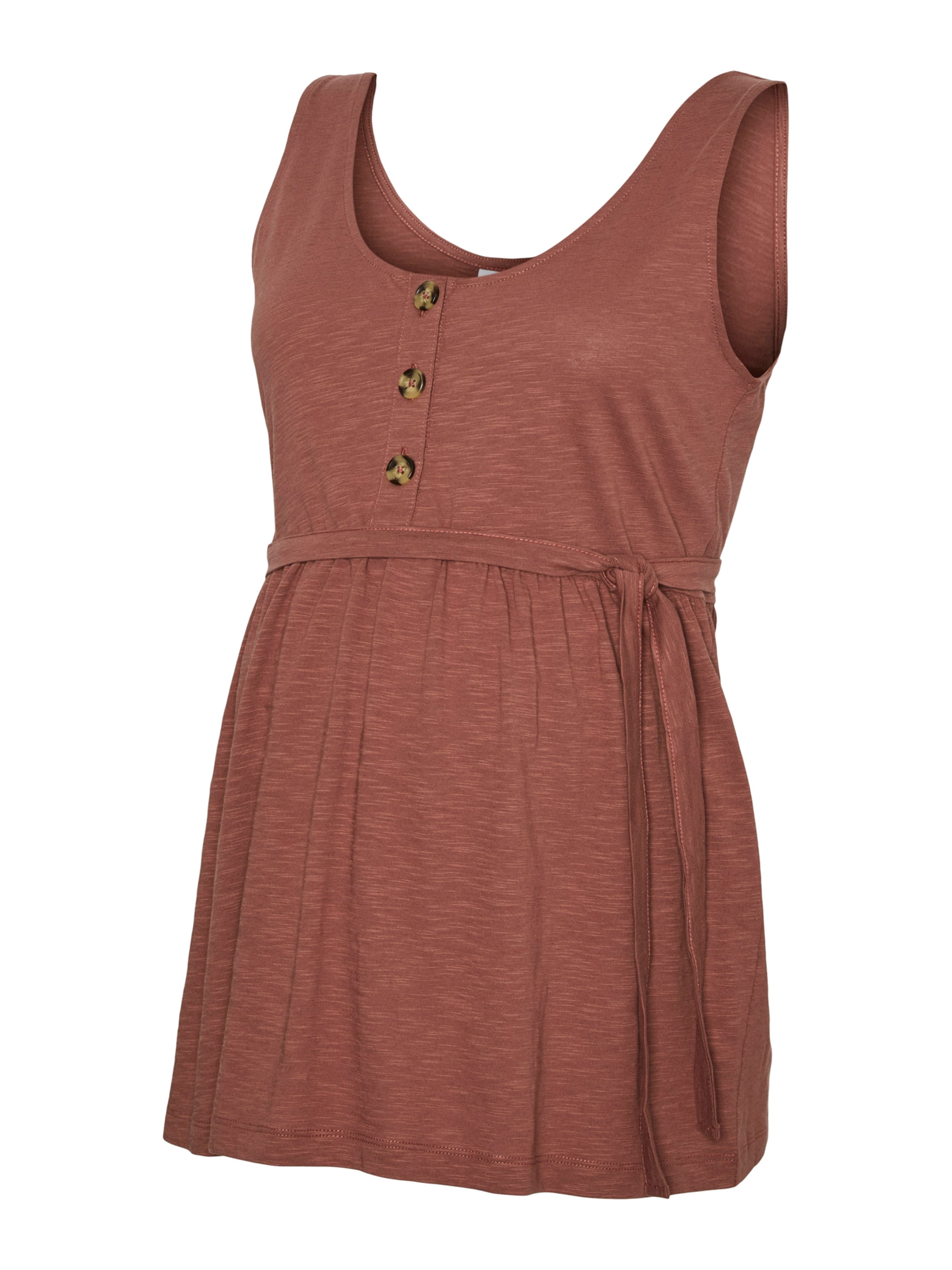 Haut 'MLEVI LIA' MAMALICIOUS en marron : devant