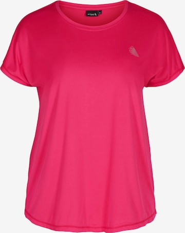 Active by Zizzi Performance shirt 'Abasic' in Pink: front