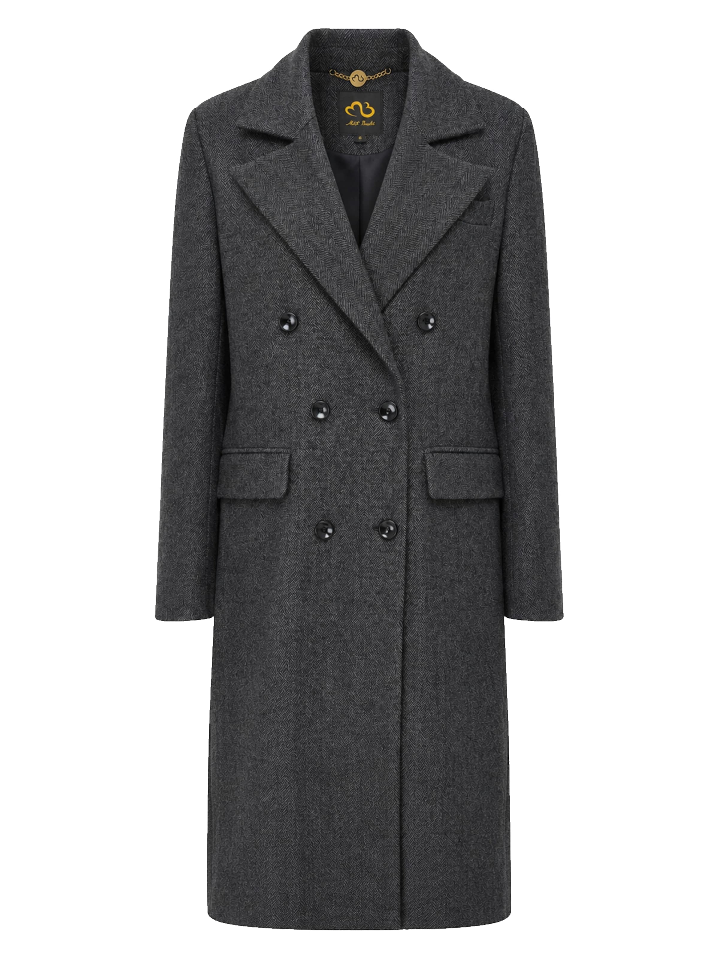 Cappotto di mezza stagione di MB by Marta Buzolic in grigio: frontale