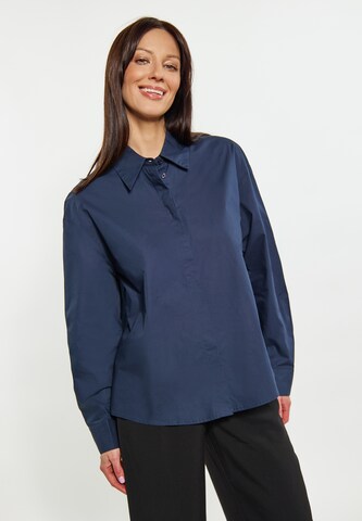 usha BLACK LABEL Blouse in Blauw: voorkant