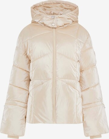 GUESS Winter Jacket in Beige: front