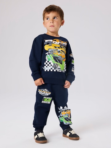 Effilé Pantalon 'Hot Wheels' NAME IT en bleu : devant