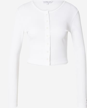 Cardigan Calvin Klein Jeans en blanc : devant