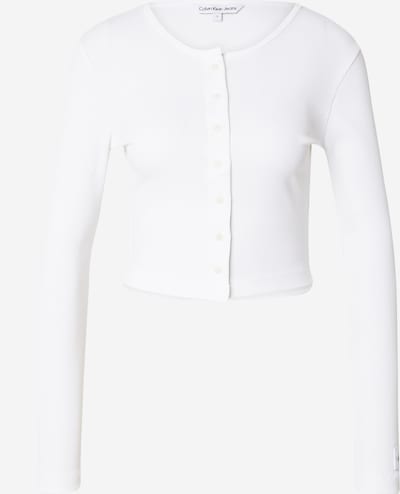 Calvin Klein Jeans Cardigan en blanc, Vue avec produit